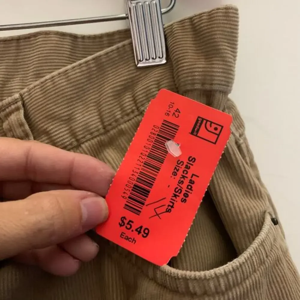 LAUREN JEANS CO Ralph Lauren Jeans Pants Vintage Corduroy Tan Khaki Straight Leg